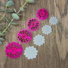 SUN BURST FLOWER ART DECO CLAY CUTTERS