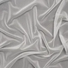 1 Yard White Stretch Polyester Mesh Designer Deadstock Fabric 59 Inch Width