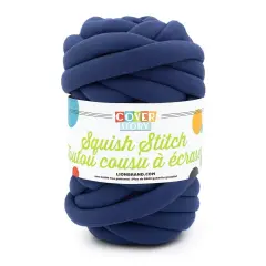 Dark Blue Navy Peony Squish Stitch Yarn