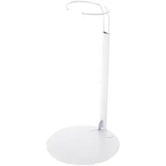 Plymor DSP-90W White Adjustable Doll Stand, fits 15, 16, 17, 18, 19, 20, and 21 inch Dolls, Waist is 3" - 4" wide, 8" - 11" around