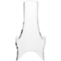 Plymor Clear Acrylic Elevated Flat Back Easel with Deep Support Ledges, 4.25" H x 2.5" W x 2.25" D