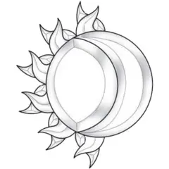 7-1/2"x 9-3/8" Exquisite Clear Glass Sun & Moon Bevel Cluster EC134