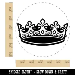 Elegant Crown Royalty King Queen Self-Inking Rubber Stamp Crafting Planners Red