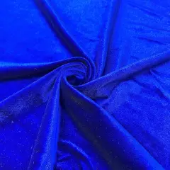 1 Yard Soft Stretch Velvet Fabric Plush 4-Way Stretch Costume Apparel 58/60" Width Royal Blue