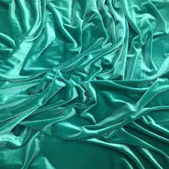 1 Yard Stretch Velvet Fabric Luxury Soft 4-Way Stretch Fashion Costume 58/60" Width Jade