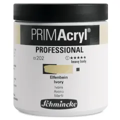 Schmincke Primacryl Professional Acrylic Paint - Ivory, 237 ml Tube