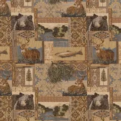 Nature Beige - Brown Novelty Upholstery Fabric 54 Inches"
