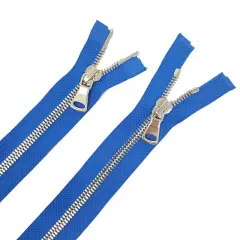 8MM Two Way Separating Open Bottom Zipper Royal Tape Brass Teeth 36"