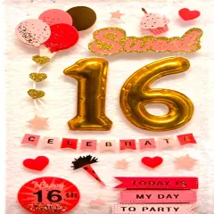 Recollections Sweet 16 Dimensional Stickers
