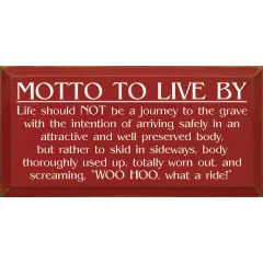 Wooden Quote Sign, Solid Knotty Pine - Uplifting Home Accent Red-White