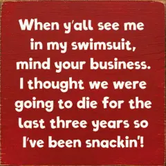 Confident and Chic in My Swimsuit Embrace Your Body and Mind Your Business Red-White