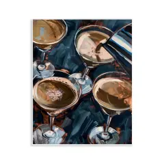 Stupell Industries Pouring Espresso Martini Wall Plaque Art Design by LSR Design Studio