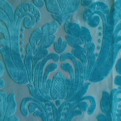 Luxury Facade Velvet Fabric 54" Wide, Soft Luxury Polyester for Drapery & Pillows Delft Blue