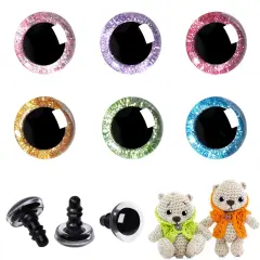 120pcs 20mm 3D Glitter Plastic Safety Eyes for Amigurumi