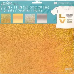 Jolee's Easy Image Iron-On Transfer Sheets 8.5"X 11" 4 Pack - Shimmer Holographic