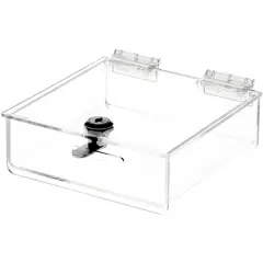Plymor Clear Acrylic Locking Countertop Display Case, 2" H x 6" W x 6" D