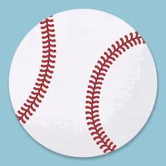 Big Dot of Happiness 25 Ct Baseball Drink Coasters, 4-Inch Disposable Round Paper Coasters for Birthday Party, Cocktail Table Decor for Bar Drinks