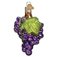 Old World Christmas 3.75 In Grapes Christmas Tree Ornament , FriendshipWine Purple