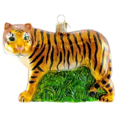 Old World Christmas 3.25 In Tiger Christmas Tree Ornament , Ornament Wildlife Tiger Orange