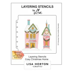 Lisa Horton Crafts Layering Stencils-Cozy Christmas Home