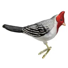Old World Christmas 2.5 Inch Red-Crested Cardinal Tree Ornament , Clip-On Ornament Multicolored