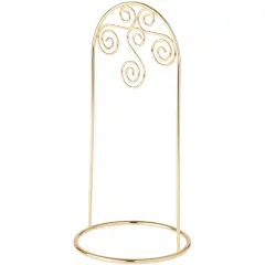 Bard's Arched Gold-toned Ornament Stand, Small Scroll, 8" H x 3.75" W x 3.75" D