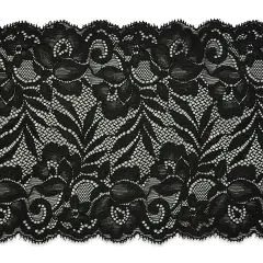 5 Yards of Brea 5 1/2" Stretch Raschel Lace Trim | 5 yard cut Black