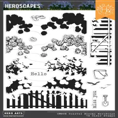Hero Arts Clear Stamps 4"X6"-Coastal Blooms HeroScape