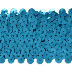 5 yards of 5 Row 1 3/4" Metallic Stretch Sequin Trim | 5 yard cut Royal Blue