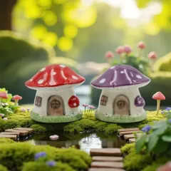 Magic Mushroom Sprinkles Ceramic Salt And Pepper Shakers, Home D&eacute;cor, Gift for Her, Gift for Mom, Fairy Garden Decor