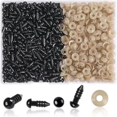 600 Pieces 6MM Safety Eyes with Washers