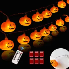Halloween Pumpkin String Lights - 20FT 40 LEDs