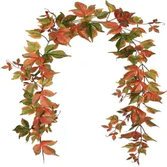 2 Pack Fall Maple Garland Clearance - 6.5ft/Piece Artificial Fall