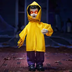 Halloween Decorations Outdoor, 2.7 Ft Life Size Animatronics Ghost Decor Props