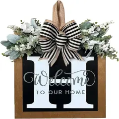 Last Name Year Round Front Door Wreath Front Porch Decoration 26 Letter