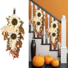 2PCS 18' Fall Swag Teardrop Wreath