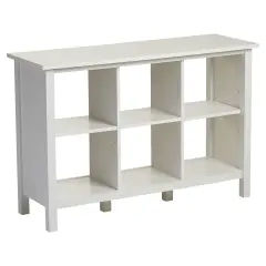 6-Cube White Adjustable Shelf Bookcase Storage Unit for Home Organization