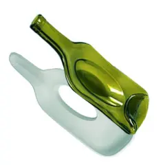 13" x 6.5" x 2.5" 750ml Drop Center Wine Bottle Slumping Glass Fusing Kiln Mold