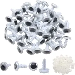 50pcs Black Wiggle Googly Eyes for Crocheting