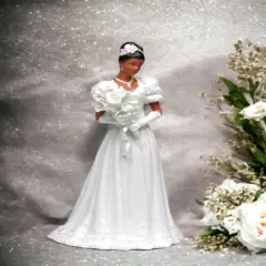 Ceramic African American Wedding Bride, Wedding D&eacute;cor or Gift, Anniversary D&eacute;cor or Gift, Home D&eacute;cor, Vanity Decor