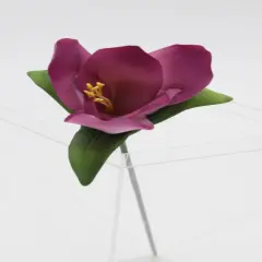 Ceramic Mauve Flower with Stem, Gift for Her, Gift for Mom, Romantic Decor, Valentines Decor