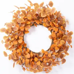 22 Inch Autumn Fall Wreath with Eucalyptus Leaves