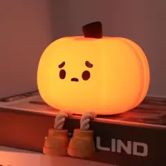 Cute Pumpkin Night Light Silicone LED Lamp