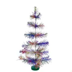 Cody Foster 29.0 Inch S Rainbow Mylar Tabletop Tree Christmas Decorative Tree , Christmas Decor 2 Ft Pride Christmas Lbgtqia Multicolored