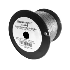Framer Supply Galvanized 12 Strand Braided Picture Wire #2, Max Load 12lb, 1500 foot Roll
