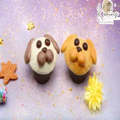 Ceramic Dog Cupcake Salt & Pepper, Home D&eacute;cor, Gift for Her, Gift for Mom, Kitchen D&eacute;cor, Dog Lover Gift, Pet Loss Gift, Bakery Decor