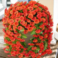 2 PCS Fake Fall Orange Morning Glory Trailing Vines