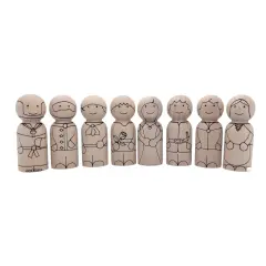 Romeo and Juliet Peg Doll Set by Pegsies&trade;