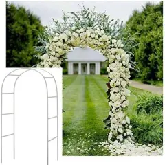Metal Garden Arch Trellis for Climbing Plants 7.8ft