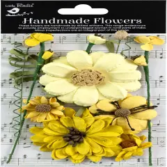 Little Birdie Heleen Paper Flowers 12/Pkg-Sunshine